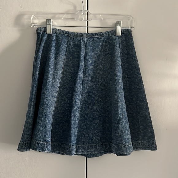 Demim Printed Skirt - Picture 2 of 2